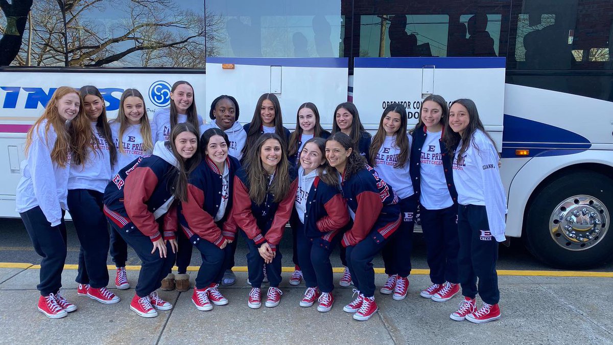 eagles_cheer914's tweet photo. #roadtostates2022 starts NOW ❤️💙 And a BIG THANK YOU to the @eastchesterpolice for the escort to start our journey ❤️💙 #EHSVC #EaglePride #familyE #dreambelieveachieve #weareeastchester @Eagle___Nation https://t.co/0RVVFO7ln9