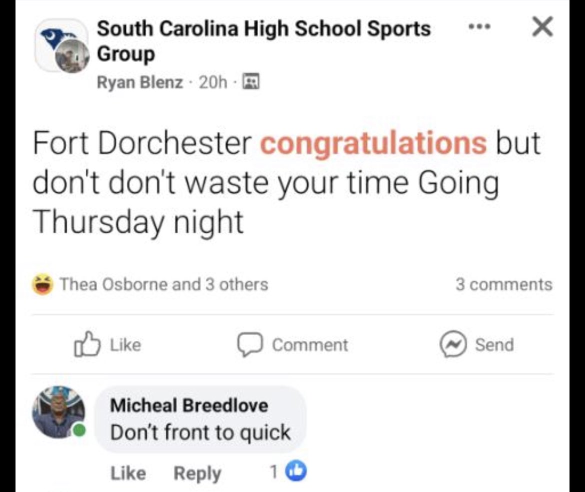 Why is nobody talking about how disrespected the Lowcountry is? Not one offer on our team and none of us have any stars or are ranked🤷🏽‍♂️ but we’ll go toe to toe with the “best”🧐We are champions in my eyes💯 Proud of my guys and I’m so glad we went🤣 8 points short😮‍💨