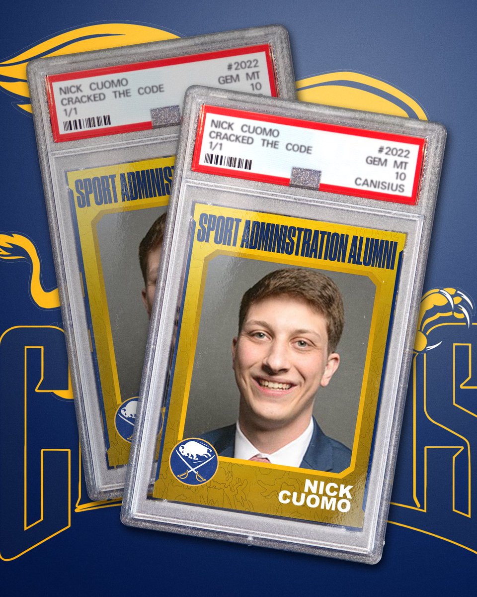 CanisiusSPMT's tweet photo. Today’s Canisius Sport Administration alumni of the day is Nick Cuomo '17, Account Service Representative with the @BuffaloSabres.

Nick has worked in the NLL, NFL, AHL, and now NHL, where he’s been with the Sabres for 4+ months.

(@cuomonick)

#CanisiusCrackedTheCode https://t.co/SRGtORx6eq