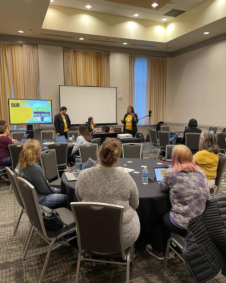 The @a5italks team lead our very first workshop session AND recorded a LIVE podcast episode at @ncties. We hope that everyone came away from our illuminating conversation ready to empower the learners THEY serve…with a podcast of their own. #NCTIES22 #A5NC2022 #a5EDventure 💡 🎙