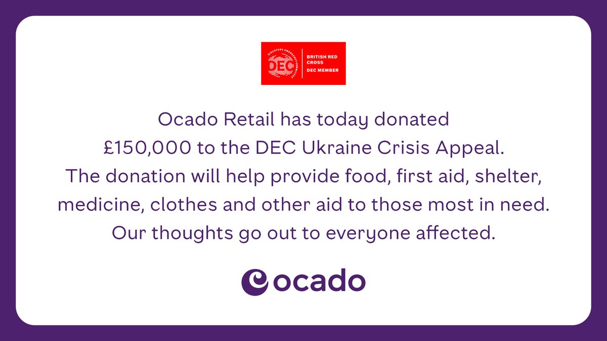 A message to all of our customers and colleagues.

For more information or to make your own donation, visit: bit.ly/3pBvCyL 💜