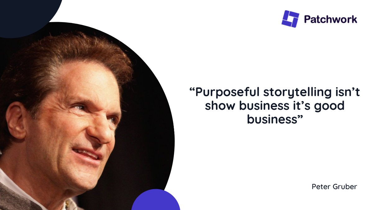 trypatchwork's tweet image. So many benefits to storytelling

"Purposeful storytelling isn't show business it's good business"
