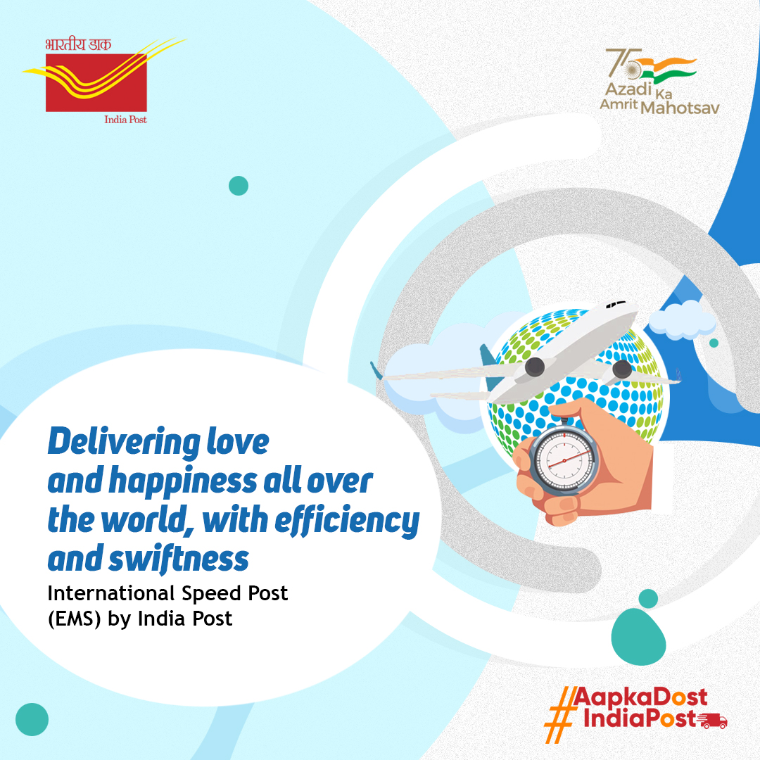 IndiaPostOffice's tweet photo. हमारी प्रीमियम अंतरराष्ट्रीय डाक सेवा के साथ 100 से अधिक देशों में अपने दस्तावेज़ और व्यापारिक वस्तुएँ भेजें। अपने पैकेज को ऑनलाइन ट्रैक करें और जब आपका पार्सल डिलीवर हो जाए तो सूचना प्राप्त करें। अधिक जानकारी के लिए यहां जाएं: https://t.co/DAAc0OunRQ
#AapkaDostIndiaPost https://t.co/GwrJboCMFB
