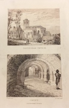 nyccarchives's tweet photo. Within the manuscripts of John Jackson RA of #Lastingham, is a brochure for the 63rd Royal Academy exhibition in 1839. His drawings include these beautiful depictions of Lastingham church and crypt #EYAArt #ExploreYourArchive

📷ZFO https://t.co/3bCanLsyfX