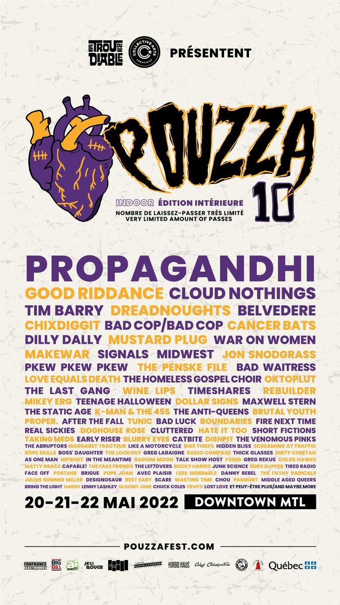 TheAbruptors's tweet photo. Here's the official line up, tickets on sale today at 12 est! We hope to see you there❤️
#stomprecords #pouzzafest #canada🇨🇦 #montreal #ska #punk https://t.co/TfOytzfX1S