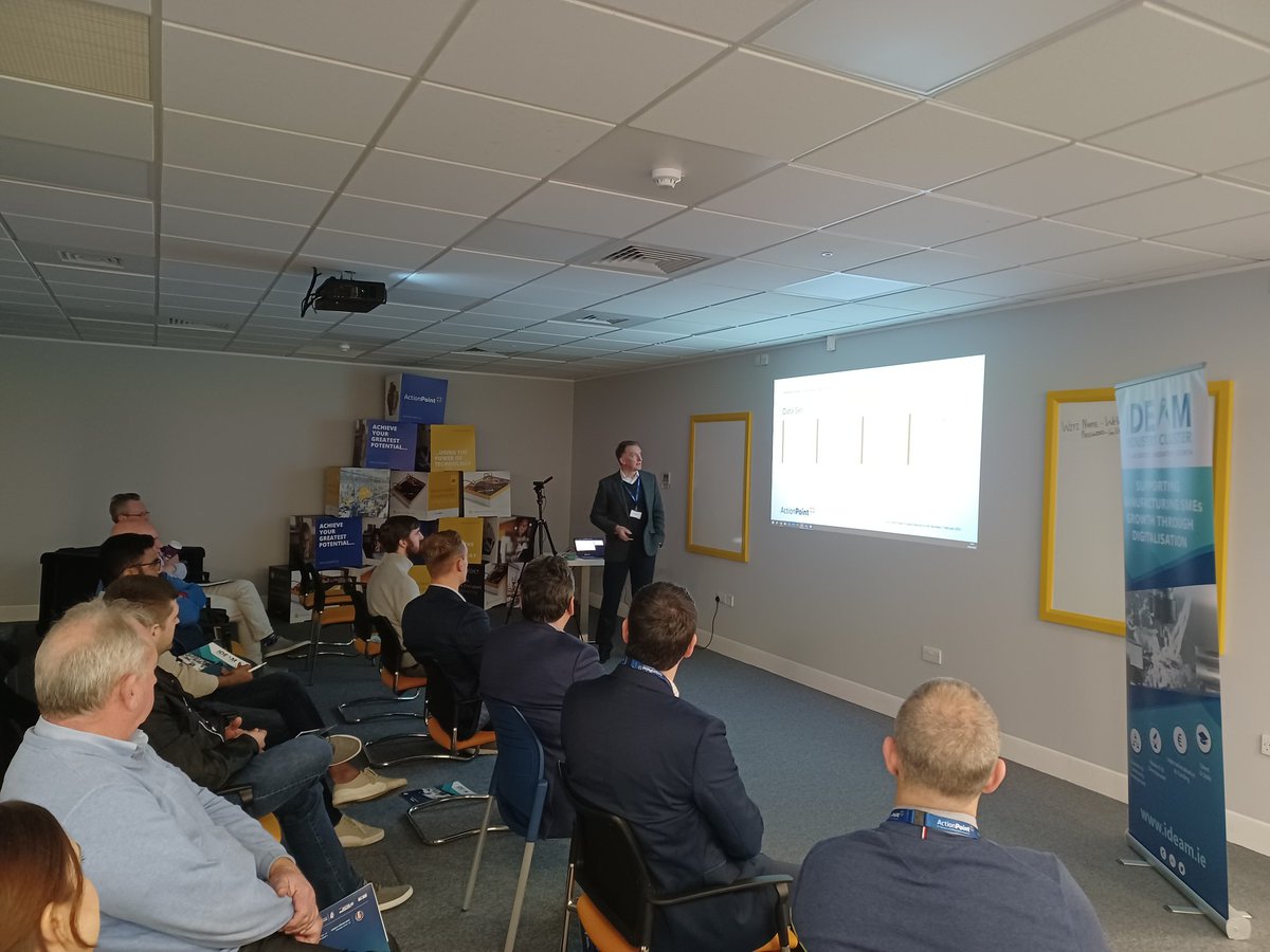 ActionPointTech's tweet photo. Simon Kennedy talks the audience through our Digital Transformation Index report. Some fascinating insights on the state of Digital Maturity in Ireland. #APEvents @IDEAMCluster https://t.co/8Z5DuX66tn