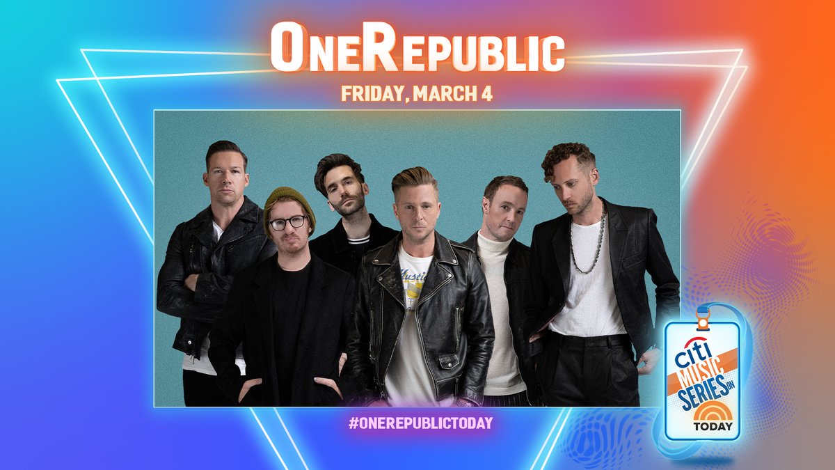 Citibank's tweet photo. The countdown is ON! @OneRepublic will be performing on the Citi Music Series on @TODAYShow in just a few hours 🎶 #OneRepublicTODAY https://t.co/oz1nN6yQj1