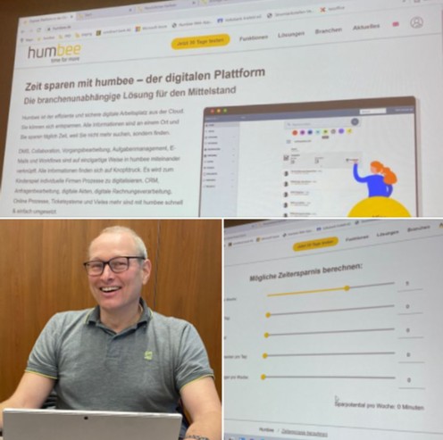 humbeeDE's tweet photo. Beim Expertennetzwerk hat Burghardt den humbee Calculator "angeschmissen". Er zeigt an, wieviele Stunden man pro Woche mit digitalem Arbeiten sparen kann. Es sind erschreckend viele! 😜

Selbst nachrechnen? https://t.co/a8QMsc2jxD

#humbee #digitalisierung https://t.co/kByoFhyYCx