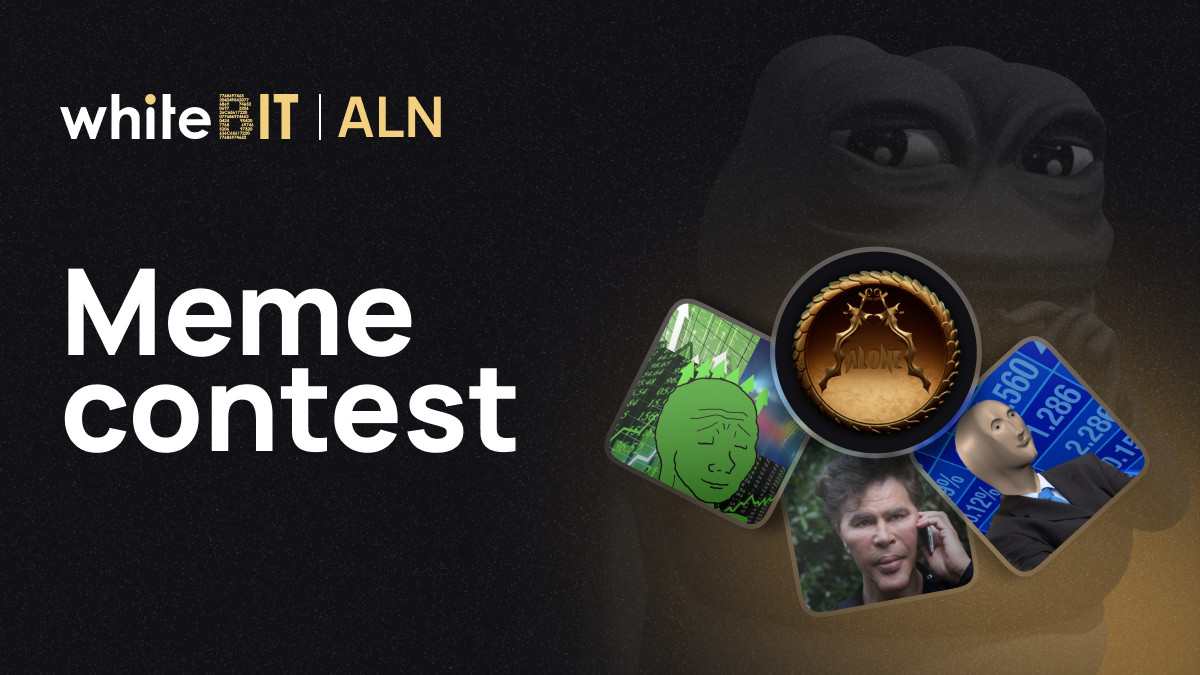WhiteBit's tweet photo. ⭐️ Shine bright while joking ⭐️

We’re launching a meme contest with @alone_coin. Come up with an interesting joke about @alone_coin &amp; WhiteBIT &amp; compete for a share of the $1000 prize pool (in $ALN)⬇️ https://t.co/4TDSThl7qo