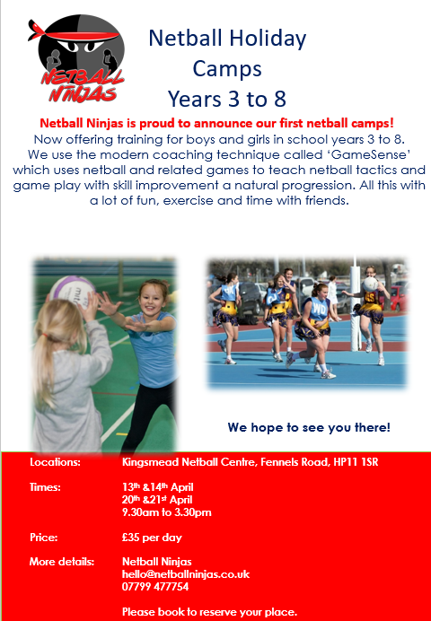 NinjasNetball's tweet image. Easter Half term camps! Come join the fun!