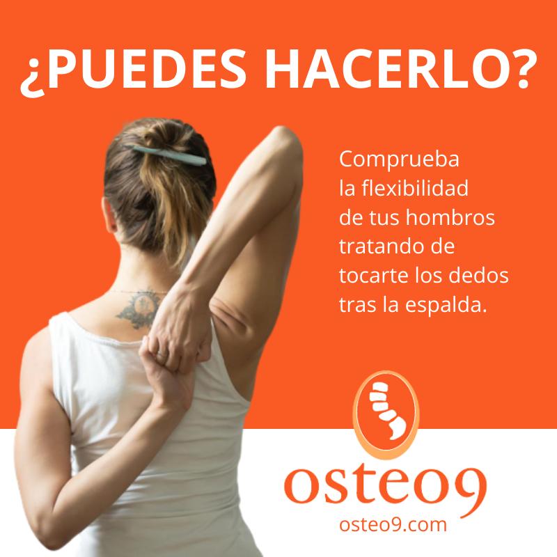 Osteo9's tweet photo. Trata de tocar con los dedos de una mano los de la otra por detrás de la espalda. Si consigues engancharlos la flexibilidad de tus hombros es excelente. ¿Lo has conseguido? ¡Cuéntanoslo!

#flexibilidad #lesiones #prevención #fisioterapia https://t.co/3Don1vLwca