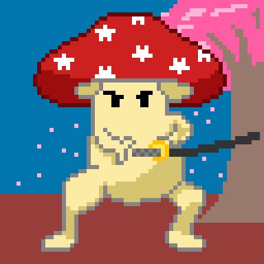 elodrl3u's tweet photo. キノコザムライ

#ドット絵　#pixelart    #キノコ　#サムライ https://t.co/uUyQBczSBs
