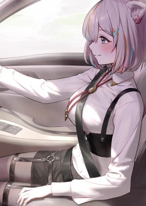 32日目 獅白ぼたん♌️

ドライブデート🚗(任務中)
#ししらーと 