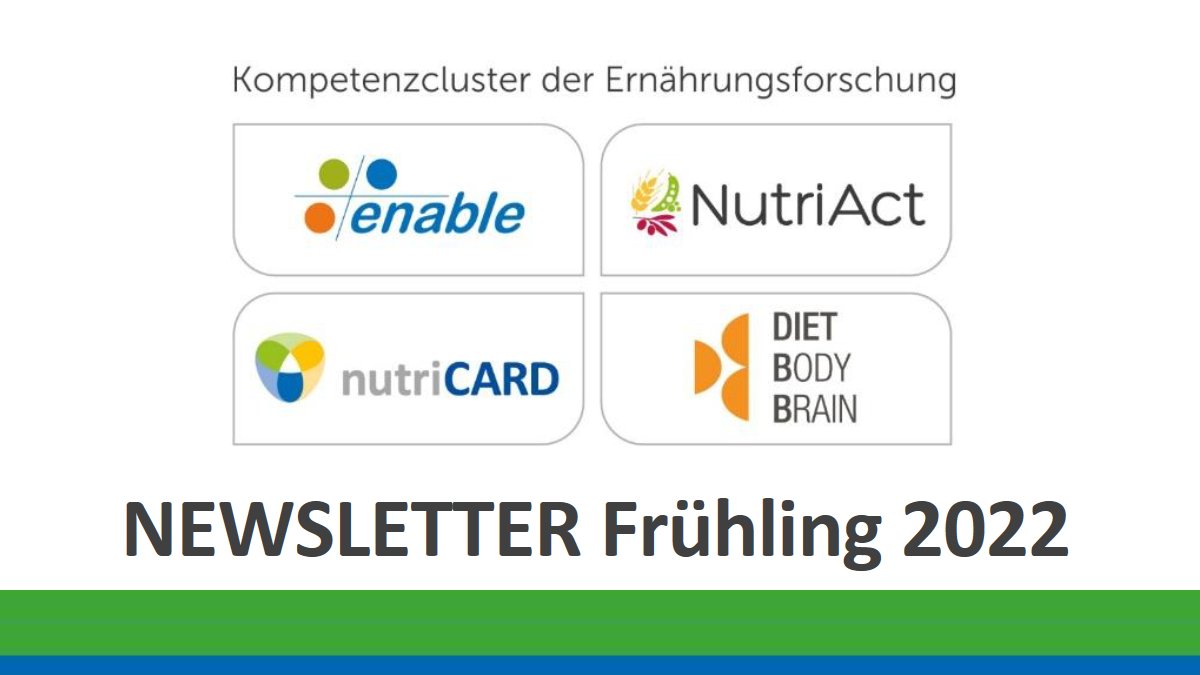 dge_wissen's tweet photo. Die Kompetenzcluster der #Ernährungsforschung verabschieden sich 2022 –
zum Abschluss erscheint der letzte Newsletter von
▶️ #DietBB
▶️ @ClusterEnable
▶️ #NutriAct
▶️ #nutriCARD
u. a. mit einem Bericht zur #DONALD Studie (DietBB):
https://t.co/bpGaOuPFJ9 https://t.co/vx6JXlZ5Mc