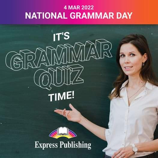 ExpressElt's tweet photo. Today the US celebrates Grammar Day! 
Take up the challenge of completing our Grammar Quiz and share your score in the comments section! 
📚 https://t.co/uHegou4fiJ

#GrammarBook #grammarquiz #grammar_tips 
#englishgrammar #expresspublishing📚 https://t.co/en2EzPgwpE
