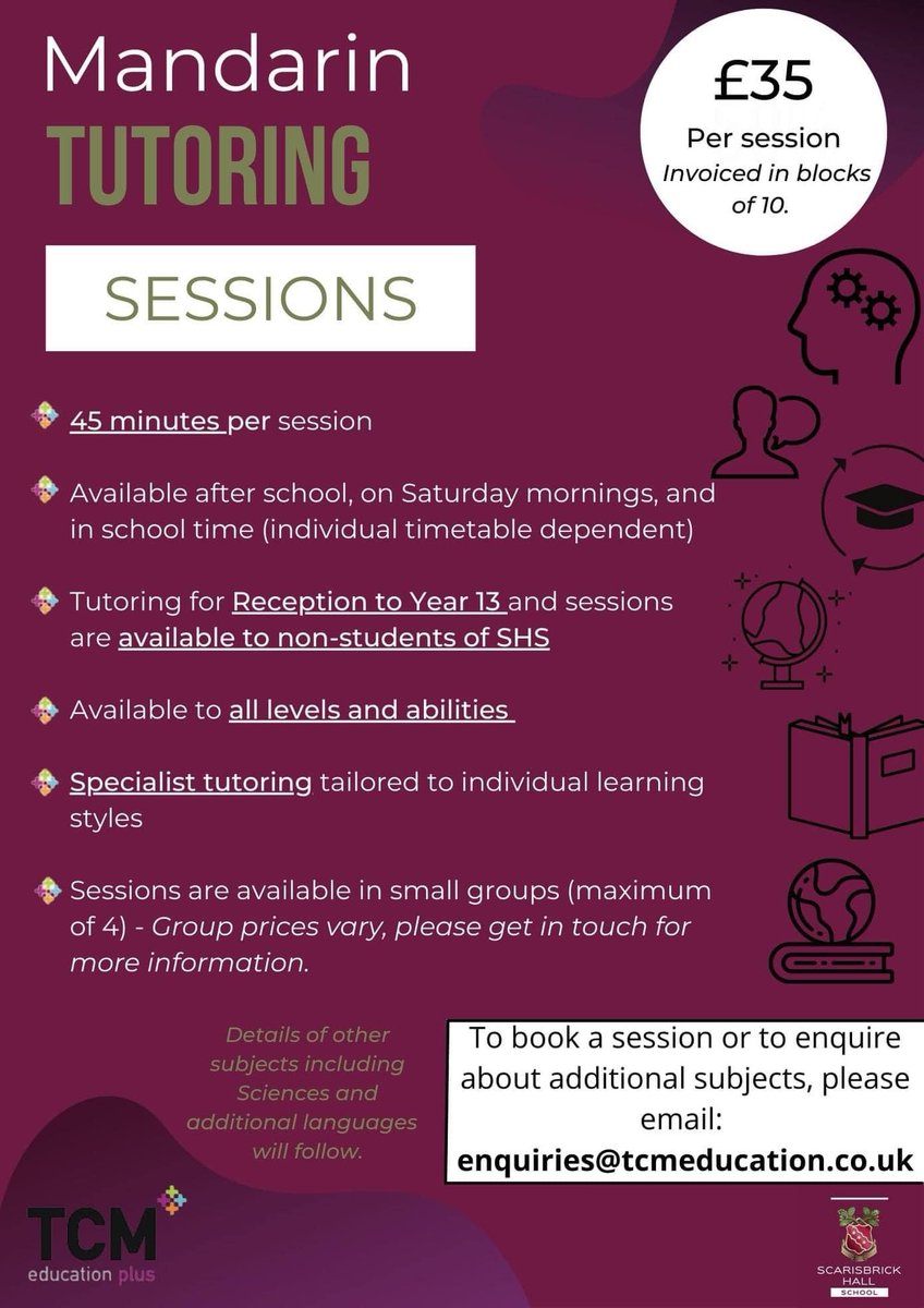 ScarisbrickHall's tweet photo. We would like to welcome our #Mandarintutor, Mrs Duff- Macduff.
Mrs Duff- Macduff has a degree in #ChineseLiterature and has extensive tutoring experience alongside her PGCE. She offers private/group tuition to #SHS and external pupils from beginner to advanced level. https://t.co/Mfi80faW97