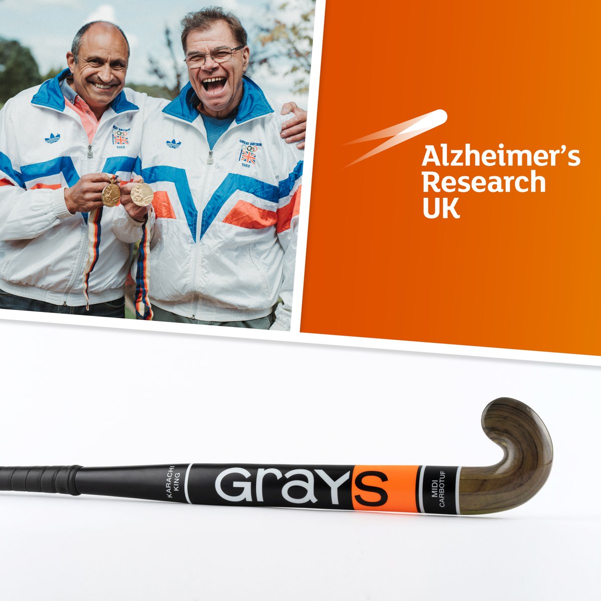 GraysHockey's tweet photo. The Karachi King Composite is in honour of Imran Sherwani, Olympic Gold medalist at Seoul '88. Imran has been diagnosed with the Alzheimer’s disease and donations will be made in aid of @AlzResearchUK. 88 Limited Edition sticks have been made. https://t.co/VxF9dem1hZ https://t.co/Tx0XEJlChT