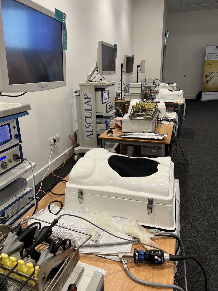 scotinscrubs's tweet photo. Great morning so far at the lap skills course @ASiTofficial - appendix and gallbladders to come out over the afternoon! 🔪🩸 https://t.co/GAiKEEK11b