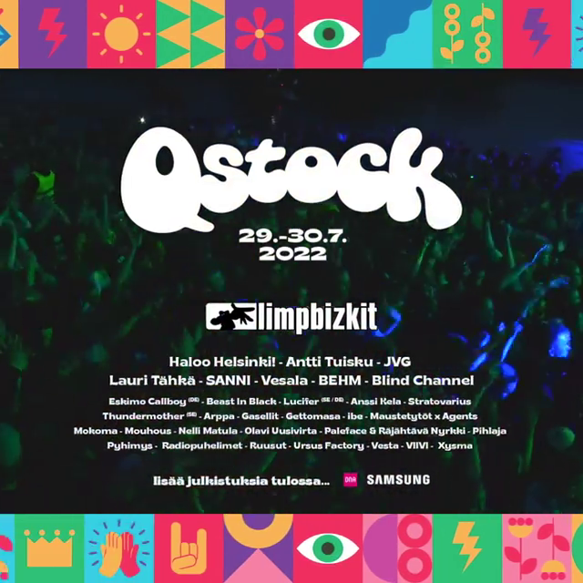 bizkitlive's tweet photo. Limp Bizkit will headline @Qstock in Oulu, Finland on July 30th, 2022! 

This means that the bands' show in Tilburg, Netherlands @013 will definitely be moved, most likely to the beginning of September - stay tuned!

#limpbizkit #live #oulu #finland #qstock #festival https://t.co/aDK8cY1plg