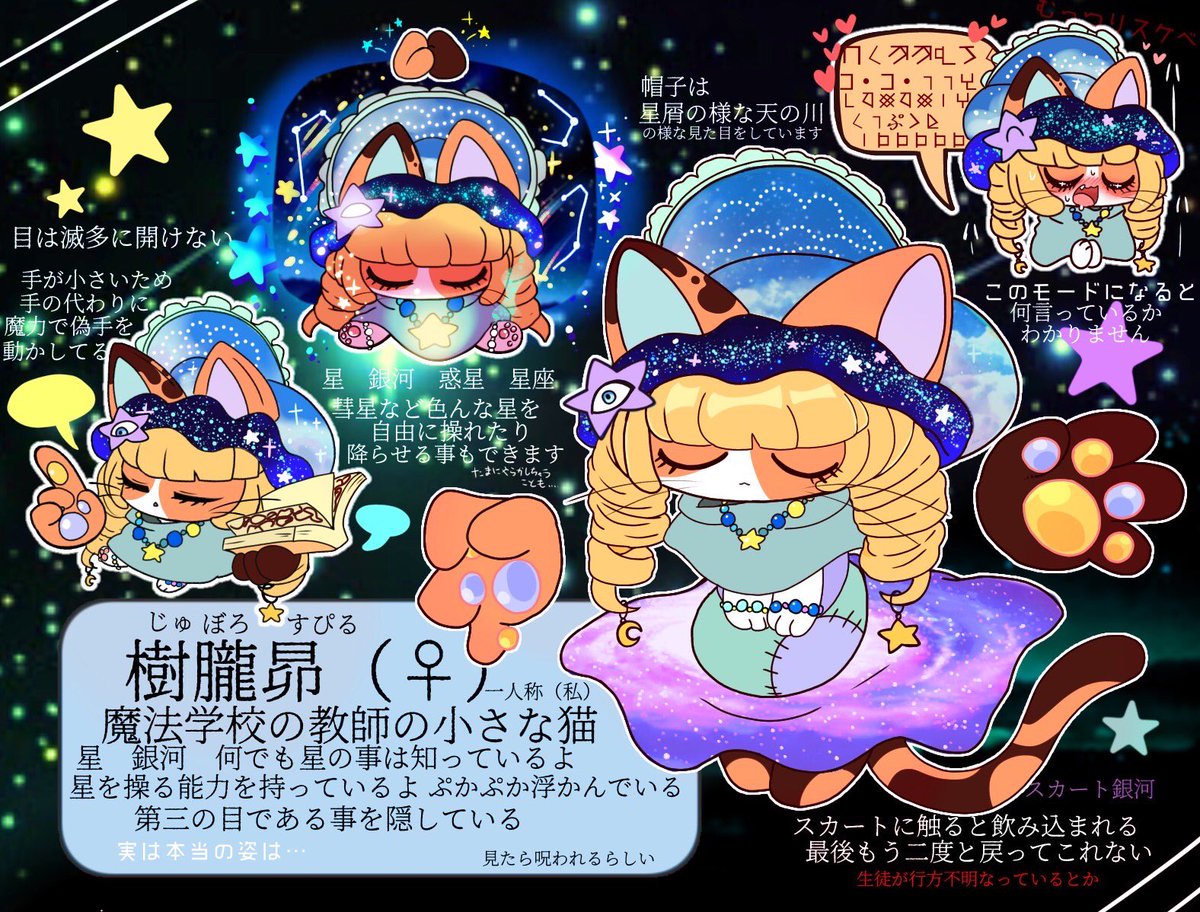 Niipiniipipi's tweet photo. 星を操る小さな猫🌌 https://t.co/LZkMNgOrtF