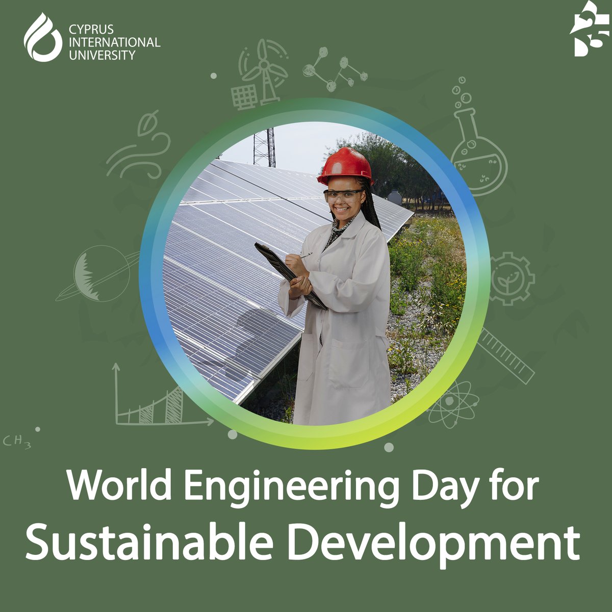 CIUOfficial's tweet image. We are aware of the importance of the Engineering profession for a sustainable future, and we continue our sustainability applications for teaching, research, work, and lives in harmony with global goals. #worldengineeringdayforsustainabledevelopment