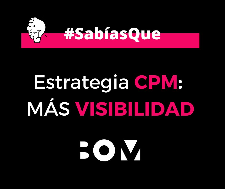 BestOptionMed's tweet image. 🧐#Sabíasque el CPM (coste por mil impresiones) es la estrategia más adecuada para las campañas #branding, ya que el objetivo es aumentar la conciencia de marca de una compañía o producto.