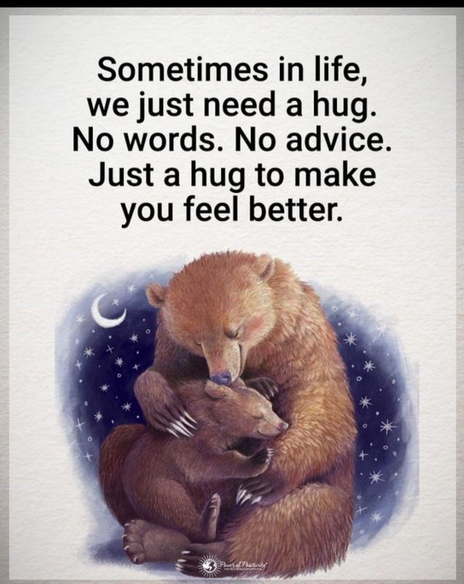A Hug will go a long way to giving someone comfort in a time of need. #hugs  #FridayFeeling, image size:954x1200