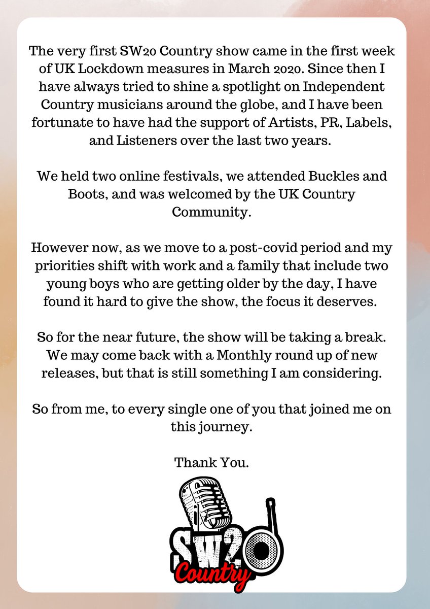 SW20 Country Music Show | New Sound Of Country tweet media