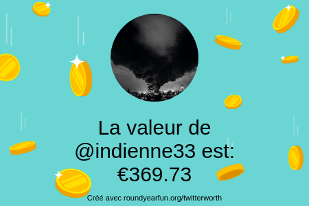 indienne33's tweet photo. Mon twitter vaut: €369.73

Trouvez le vôtre avec https://t.co/6LwX8urY63

⠀ https://t.co/uRTArRwnxg