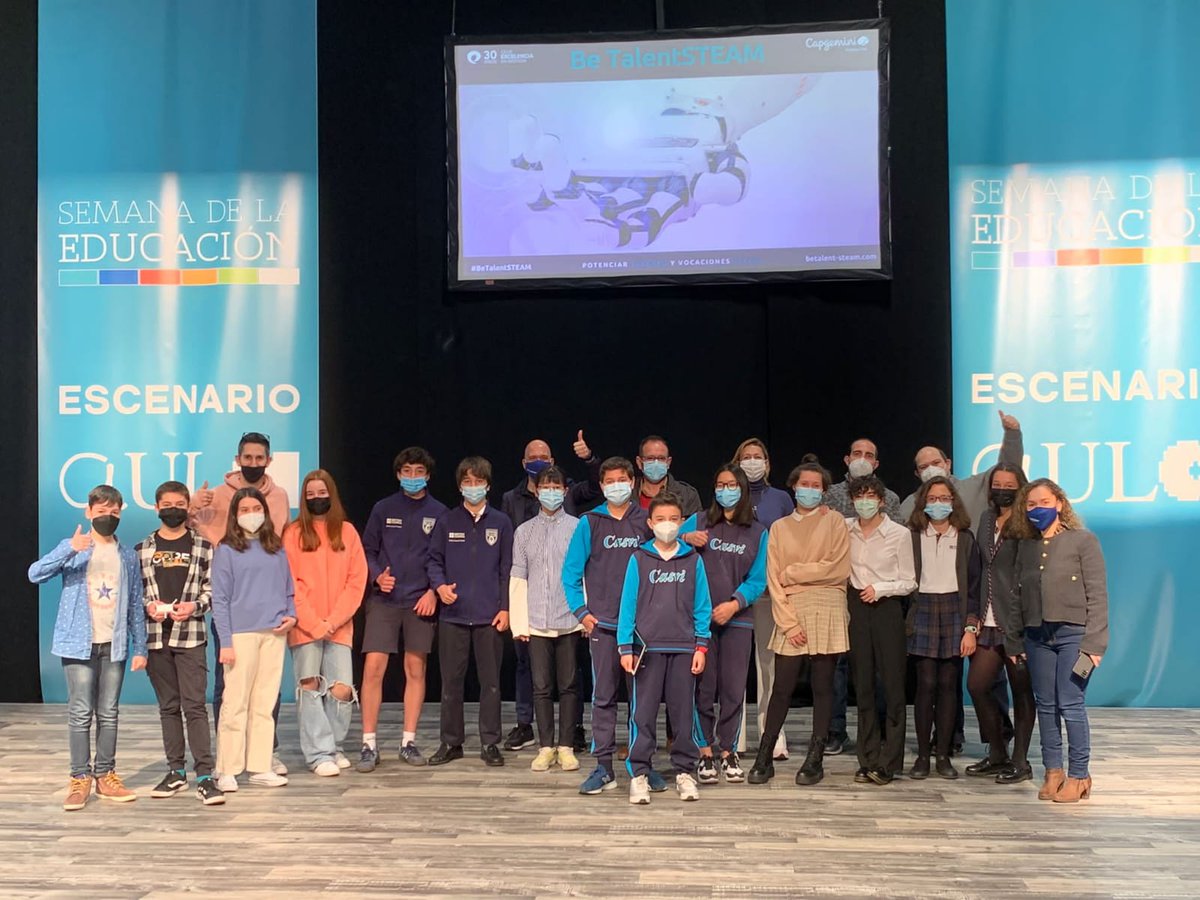 Presentamos junto a Fundación <a href="/CapgeminiEngES/">Capgemini Engineering España</a> en #AULA2022 de <a href="/IFEMA/">IFEMA MADRID</a> los proyectos de innovación social ganadores en #BeTalentSTEAM SIM III Sensor O’Clock y SPSF Salud Psicólogos Sin Fronteras de <a href="/IES_BFO/">IES Blanca Fernández Ochoa</a> <a href="/esBritish/">British Council</a> y Water Drop de <a href="/iesvelazquez5/">iesvelazquez</a> y <a href="/Casvi/">Eurocolegio Casvi</a>. #CompartiendoyMejorando
