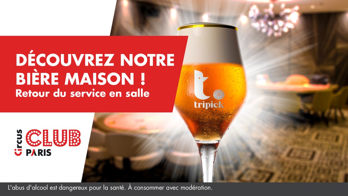 ClubCircusParis's tweet photo. ⌛️ #bientotleweekend : On en profite pour vous faire (re)découvrir notre breuvage artisanal, typiquement belge, récompensé en 2017 par un #WorldBeerAwards !

Prêts pour l'expérience ? 🍺

5X2 #Tripick à gagner sur fb 🎁 https://t.co/5LNsjMaMI6