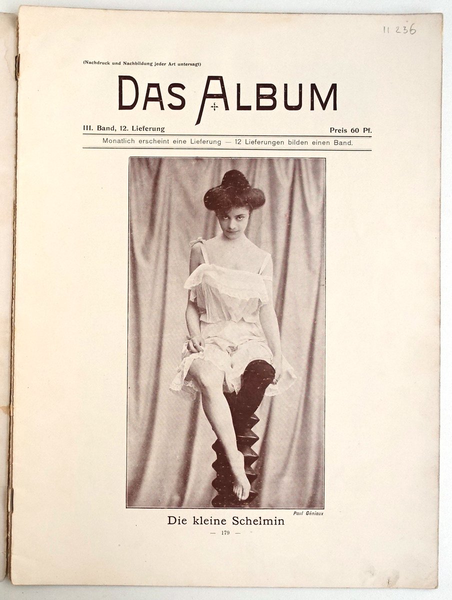 Art4Brains's tweet photo. Tijdschrift. Das Album. III. Band, 12. Lieferung. 1900. blz 179 t/m 194, inhoudsopgave (2 blz) voor de hele jaargang en 2 blz Beiblat. 31,5 cm.
#Kupka J. Wely Paul Géniaux #Reutlinger P. Heuze René Le Bègue (Die Sklavin). #artnouveau  #BelleEpoque R11236

https://t.co/qE9ECQICsY https://t.co/m8gUrCROgV