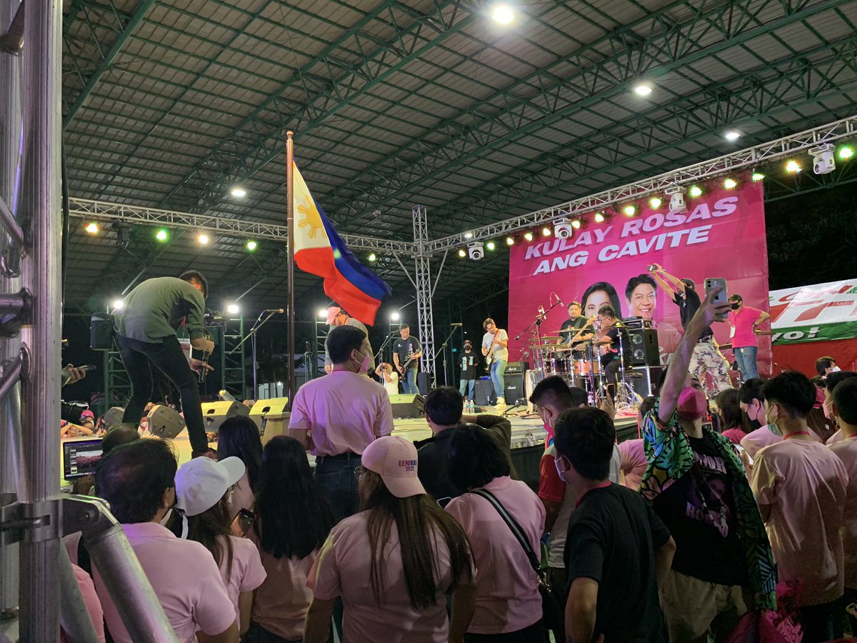 Crowd at the moment ahead of VP and presidential bet Leni Robredo and her team here in General Trias Sports Park in Cavite province 

Cavite gov Jonvic Remulla promised to deliver 800k votes for Bongbong Marcos <a href="/gmanews/">GMA News</a>