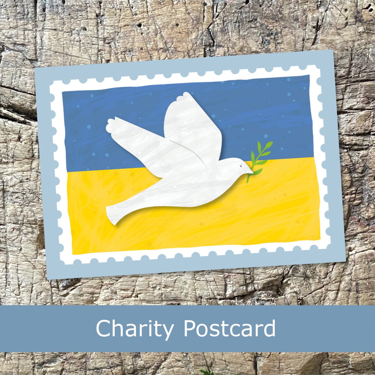 papersisters's tweet photo. Presenting our Charity #postcard "Peace for Ukraine". We will donate all the proceeds of this postcard to the Ukraine relief fund of UNICEF Germany. #SupportUkraine #peace  https://t.co/0fd1ZYShuB https://t.co/f3Iur27GIw