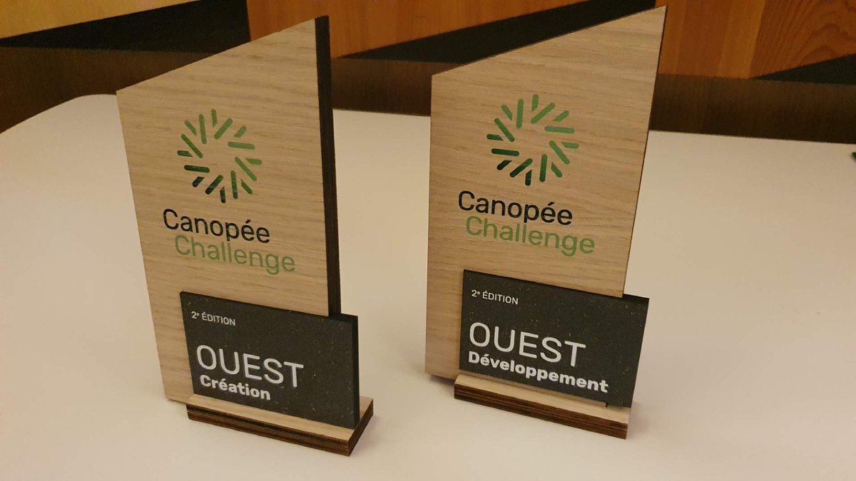CanopeeChalleng's tweet photo. Félicitations 👏 à SYLVIACARE et horizon bois lauréats de l'étape #ouest du #concours d'innovation Canopée Challenge , mais aussi à Songes et Jardins prix coup de cœur catégorie #développement et EcoSafeWood prix coup de cœur catégorie #création. https://t.co/3R6nLulDaW
