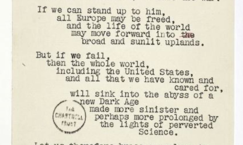 bleadbetter's tweet photo. This quote, and it’s sentiment, applies as much now, as it did when delivered by Winston Churchill on June 18, 1940. 
#WeStandWithUkraine #cdnpoli https://t.co/YSijeM5FRf