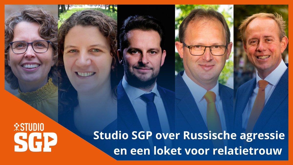 Vanavond bij #StudioSGP zijn te gast: Kees van der Staaij, Bert-Jan Ruissen, Stefanie de Wildt, André Flach en Sofieke van Olst. We gaan het hebben over oorlog in Oekraïne 🇺🇦 en relatietrouw.

🕢 Vanavond om 19:30
🎥 Live vanuit #StudioSGP
🌐 Kijk mee via youtu.be/sV0cDdsxEj4