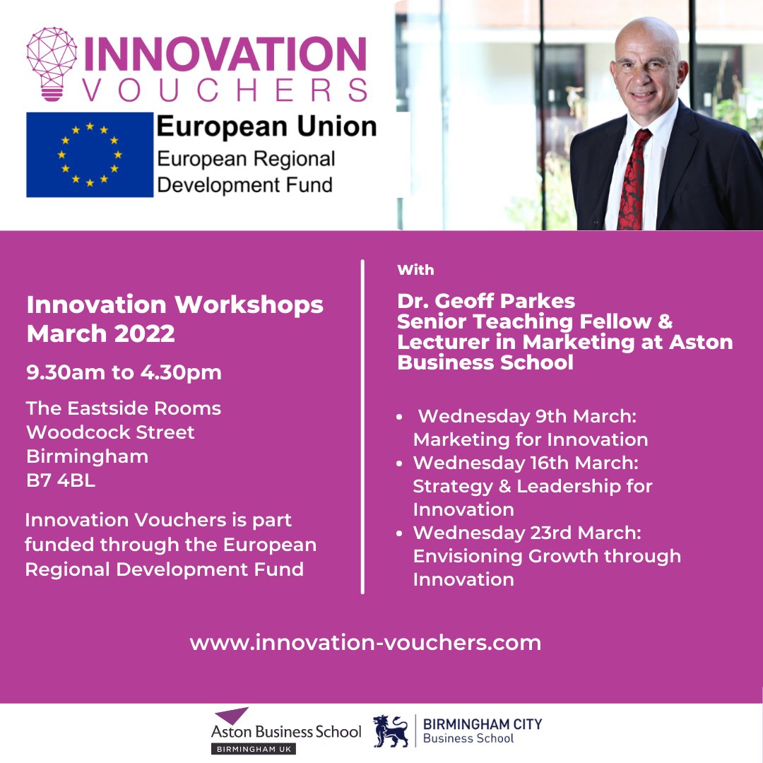 Don't risk missing out on our Innovation Workshop series starting 9th March. 
Find out how to understand your customers and market your business. .
lnkd.in/dYPcP_jt