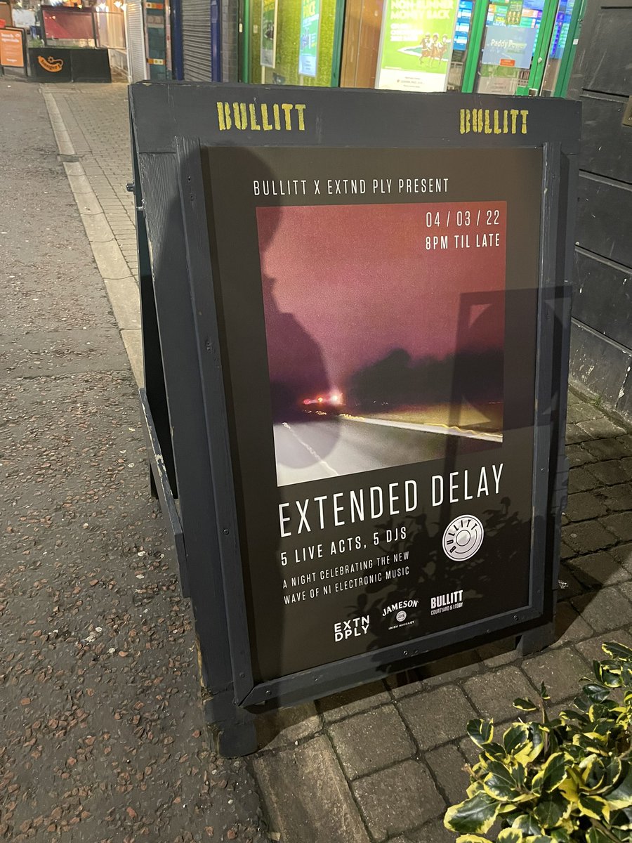Tonight! Make sure to call down to <a href="/BullittBelfast/">Bullitt Belfast</a> for a night of great music! I’m gonna be spinning a few tracks from 8:30 so come down early 😜