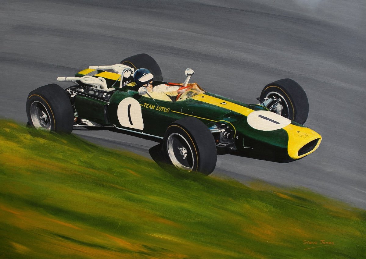 AutoTradition's tweet photo. Jim Clark, Lotus-BRM by Steve Jones. #JimClark #JimmyClark #TheQuietChampion #Legend #SuperfastScot https://t.co/gVvuggylPq