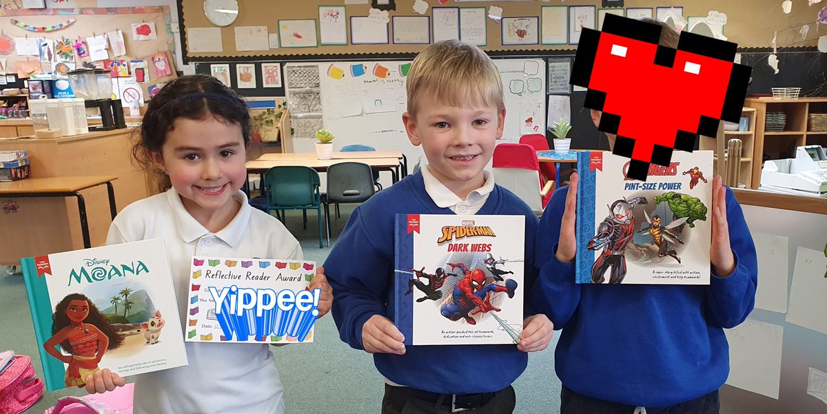 MissKMGrant1's tweet photo. Congratulations to our Reflective Readers from the last few weeks  receiving their prizes on World Book Day! 📚🎊🌟🌟🌟👏🏼👏🏼👏🏼 #WorldBookDay #reflectivereader #readingforpleasure https://t.co/NlXEnwYMzV