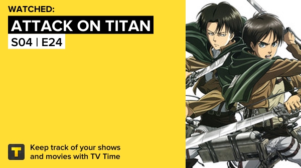 ophelitchy's tweet photo. Tu t'en branles mais je viens de regarder Attack on Titan S04 | E24  https://t.co/uTCRbFjRsp #tvtime https://t.co/uLCBZ1Rwg1