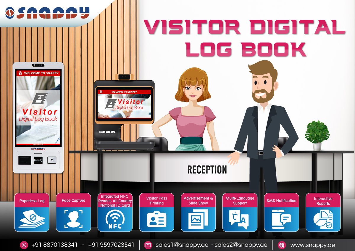 snappyqms's tweet photo. Snappy Visitor Digital Log Book that allows organizations to streamline and automate their visitor management process.
You can also monitor, track, and record visitor information.
https://t.co/oJUPG5xb5N
#visitormanagementsystem #visitorexperience #Visitorlog #visitor #snappy https://t.co/uVLFw3ITBW
