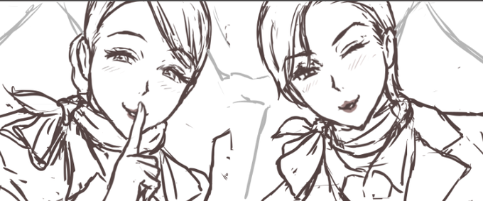 Skeb WIP 割と美人に描けたかな? 