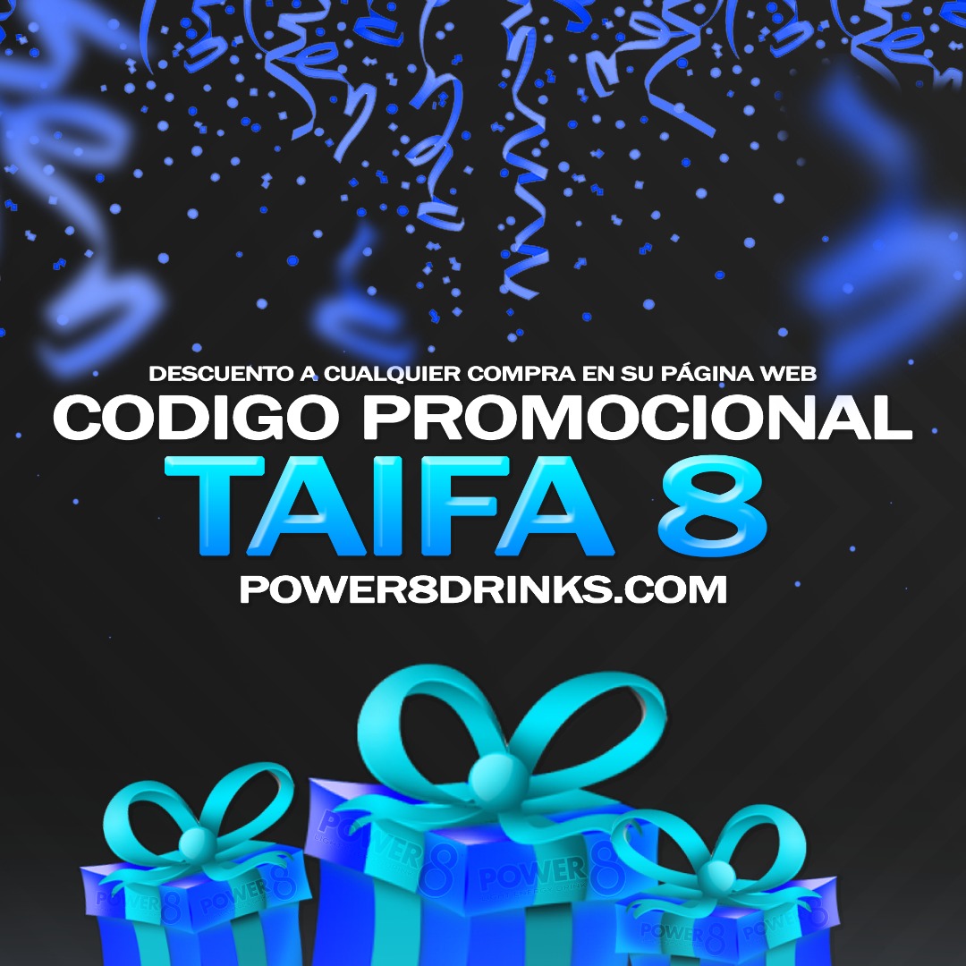 🚨 CÓDIGO DE DESCUENTO 🚨

¡Ya es oficial, tenemos el código "TAIFA8" en la tienda de <a href="/Power8Drinks/">Power 8 Drinks</a>! 

Todos los que compréis con nuestro código obtendréis un 5% de descuento del total de vuestra compra. 😱

➡️ power8drinks.com/tienda ⬅️

Y es solo el principio😏

#WorkingTaifa