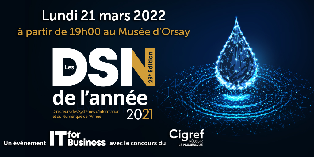 ITforB's tweet photo. L’année dernière, la DSI du groupe Saur fut la lauréate du trophée DSI de l’année 2020. Quel candidat a convaincu notre jury de DSIN avec son action au cours de l’année 2021? Pour le découvrir, inscrivez-vous vite sur : https://t.co/MA0ElrFHZc
#dsi #dsidelannee #DSIN2021 #cigref https://t.co/owFdCmdpUT
