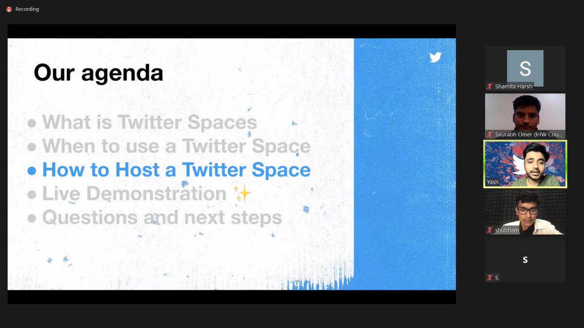 saurabh_omer's tweet photo. Great insights on how to host a Twitter Space๐๏ธ
#TwitterSpaces๐ง #TwitterMasterclass
@yashagarwalm @TwitterIndia @Shamitaharsh https://t.co/46lFoFfbku
