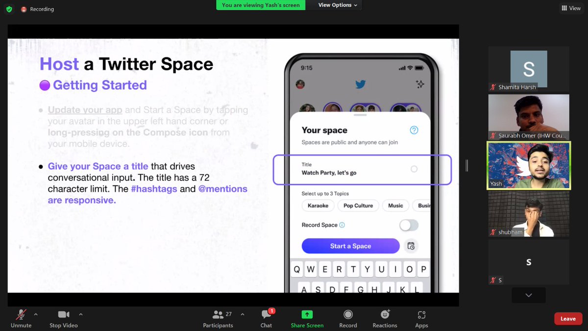 saurabh_omer's tweet photo. Great insights on how to host a Twitter Space๐๏ธ
#TwitterSpaces๐ง #TwitterMasterclass
@yashagarwalm @TwitterIndia @Shamitaharsh https://t.co/46lFoFfbku