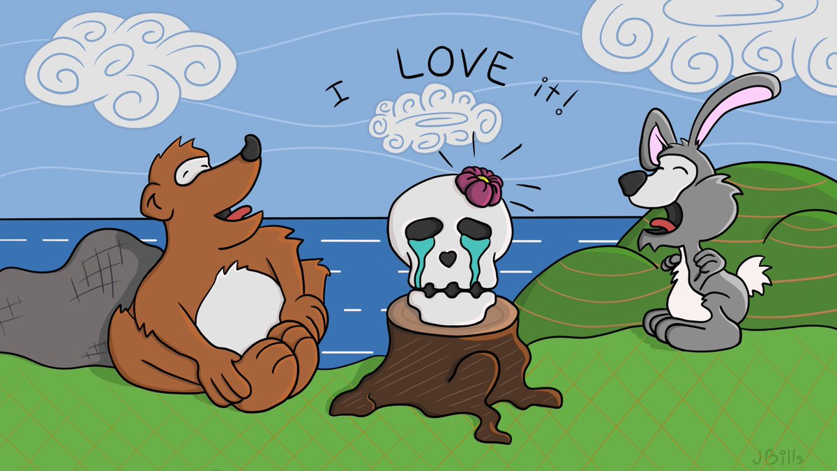 Friends in Need - Made in ProCreate

#art #digitalart #illustration #Procreate #cute #animals #bear #rabbit #skull #cartoons #critters #friends
