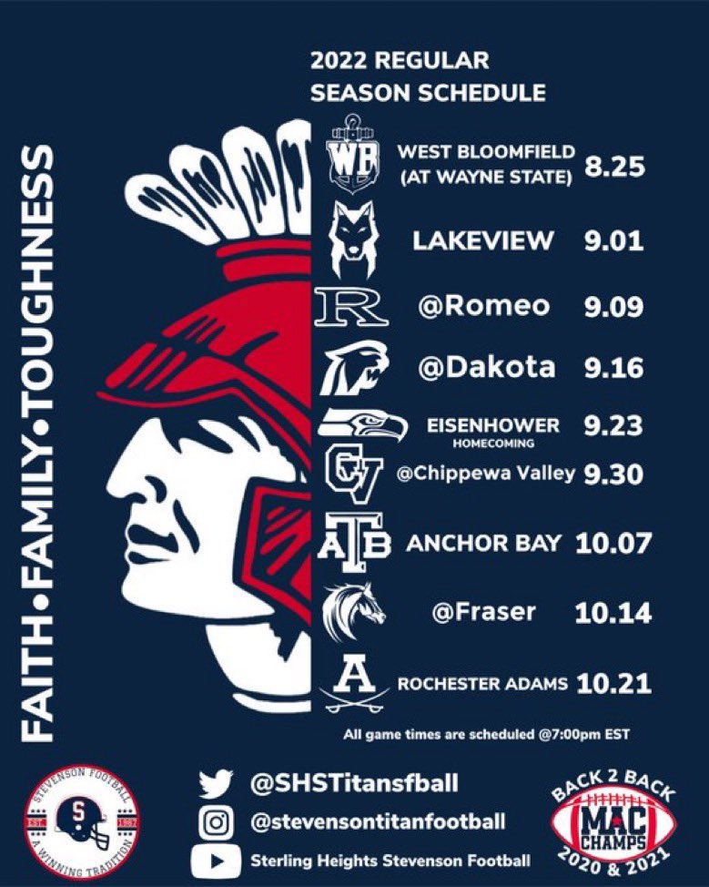 Sterling Heights Stevenson Titan Football on Twitter "2️⃣0️⃣2️⃣2️⃣